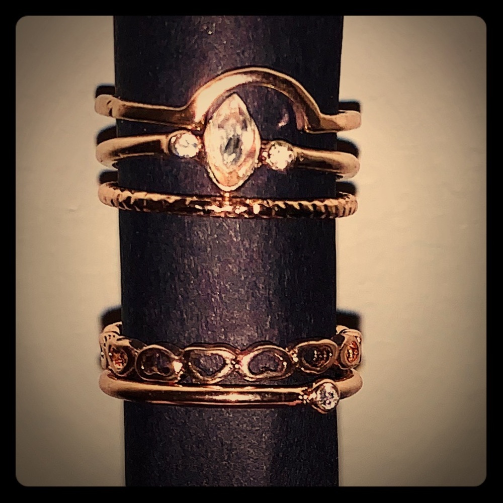 Elegant Stackable ring set size 8